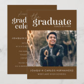 卒業はっきりした者 |写真卒業招待状 招待状 (正面/裏面)