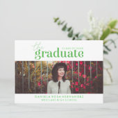 卒業はっきりした者 |写真卒業招待状 招待状 (スタンド正面)