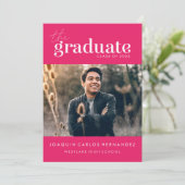 卒業はっきりした者 |写真卒業招待状 招待状 (スタンド正面)