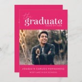 卒業はっきりした者 |写真卒業招待状 招待状 (正面/裏面)