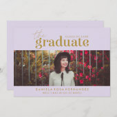 卒業はっきりした者 |写真卒業招待状 招待状 (正面/裏面)