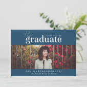 卒業はっきりした者 |写真卒業招待状 招待状 (スタンド正面)