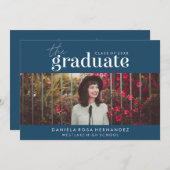 卒業はっきりした者 |写真卒業招待状 招待状 (正面/裏面)