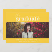 卒業はっきりした者 |写真卒業招待状 招待状 (正面/裏面)