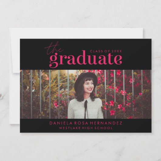 卒業はっきりした者 |写真卒業招待状 招待状 (正面)