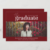 卒業はっきりした者 |写真卒業招待状 招待状 (正面/裏面)