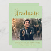 卒業はっきりした者 |写真卒業招待状 招待状 (正面/裏面)