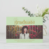 卒業はっきりした者 |写真卒業招待状 招待状 (スタンド正面)