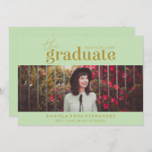 卒業はっきりした者 |写真卒業招待状 招待状 (正面/裏面)