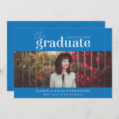 卒業はっきりした者 |写真卒業招待状 招待状 (正面/裏面)