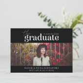 卒業はっきりした者 |写真卒業招待状 招待状 (スタンド正面)