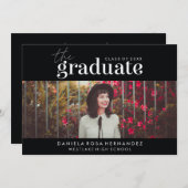 卒業はっきりした者 |写真卒業招待状 招待状 (正面/裏面)