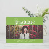 卒業はっきりした者 |写真卒業招待状 招待状 (スタンド正面)