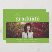 卒業はっきりした者 |写真卒業招待状 招待状 (正面/裏面)