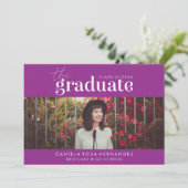 卒業はっきりした者 |写真卒業招待状 招待状 (スタンド正面)