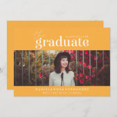 卒業はっきりした者 |写真卒業招待状 招待状 (正面/裏面)