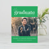 卒業はっきりした者 |写真卒業招待状 招待状 (スタンド正面)