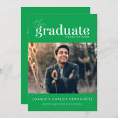 卒業はっきりした者 |写真卒業招待状 招待状 (正面/裏面)