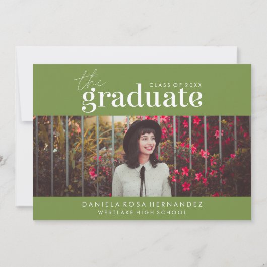 卒業はっきりした者 |写真卒業招待状 招待状 (正面)