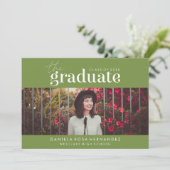 卒業はっきりした者 |写真卒業招待状 招待状 (スタンド正面)