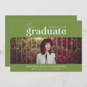 卒業はっきりした者 |写真卒業招待状 招待状 (正面/裏面)