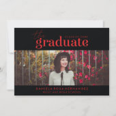 卒業はっきりした者 |写真卒業招待状 招待状 (正面)