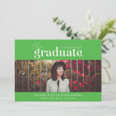 卒業はっきりした者 |写真卒業招待状 招待状 (スタンド正面)