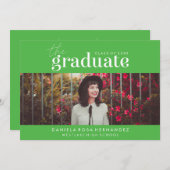 卒業はっきりした者 |写真卒業招待状 招待状 (正面/裏面)