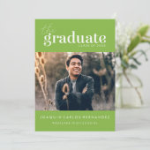 卒業はっきりした者 |写真卒業招待状 招待状 (スタンド正面)