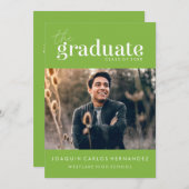 卒業はっきりした者 |写真卒業招待状 招待状 (正面/裏面)