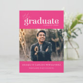 卒業はっきりした者 |写真卒業招待状 招待状 (スタンド正面)