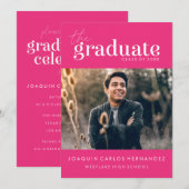 卒業はっきりした者 |写真卒業招待状 招待状 (正面/裏面)