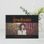 卒業はっきりした者 |写真卒業招待状 招待状 (スタンド正面)