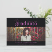 卒業はっきりした者 |写真卒業招待状 招待状 (スタンド正面)