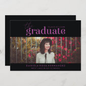 卒業はっきりした者 |写真卒業招待状 招待状 (正面/裏面)