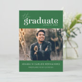 卒業はっきりした者 |写真卒業招待状 招待状 (スタンド正面)