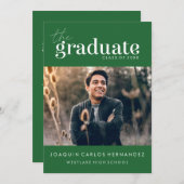 卒業はっきりした者 |写真卒業招待状 招待状 (正面/裏面)