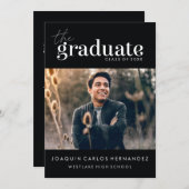 卒業はっきりした者 |写真卒業招待状 招待状 (正面/裏面)