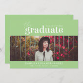 卒業はっきりした者 |写真卒業招待状 招待状 (正面/裏面)