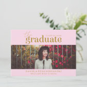 卒業はっきりした者 |写真卒業招待状 招待状 (スタンド正面)