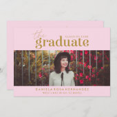 卒業はっきりした者 |写真卒業招待状 招待状 (正面/裏面)