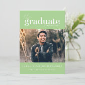 卒業はっきりした者 |写真卒業招待状 招待状 (スタンド正面)