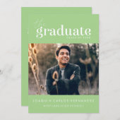 卒業はっきりした者 |写真卒業招待状 招待状 (正面/裏面)