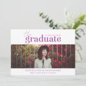 卒業はっきりした者 |写真卒業招待状 招待状 (スタンド正面)