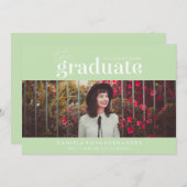 卒業はっきりした者 |写真卒業招待状 招待状 (正面/裏面)