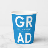 卒業はっきりした青 紙コップ (裏面)