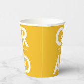 卒業はっきりした黄色 紙コップ (右)