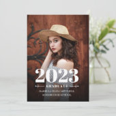 卒業はっきりした |写真の発表 案内状 (スタンド正面)