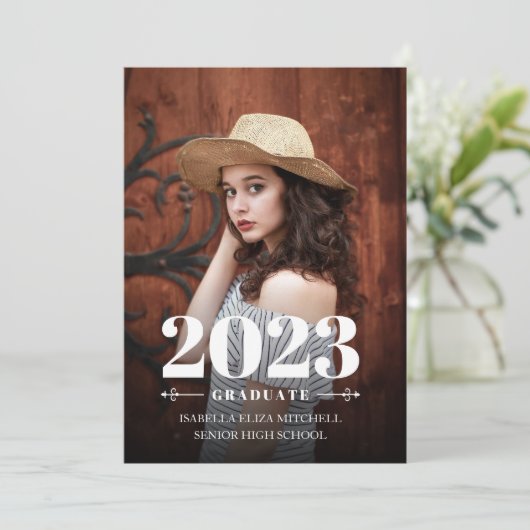 卒業はっきりした |写真の発表 案内状 (スタンド正面)