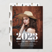 卒業はっきりした |写真の発表 案内状 (正面/裏面)